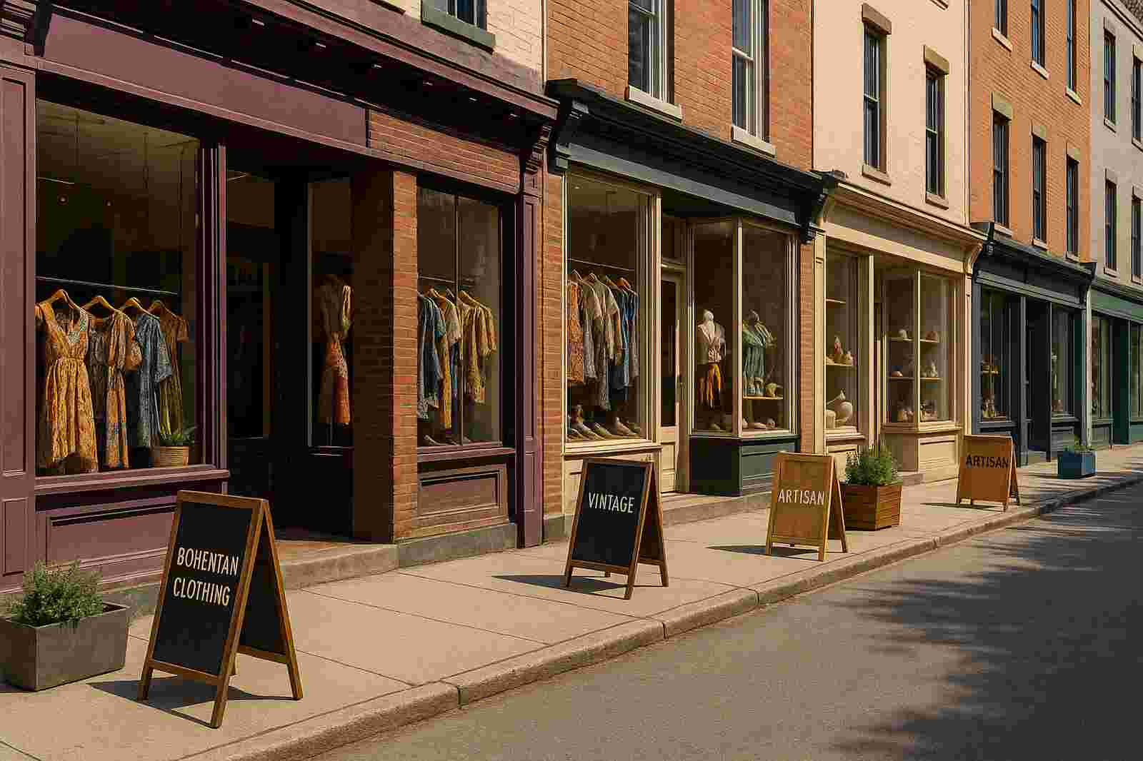 bohemian clothing local vintage artisan street scene | GPS: 49.345536, -122.700015