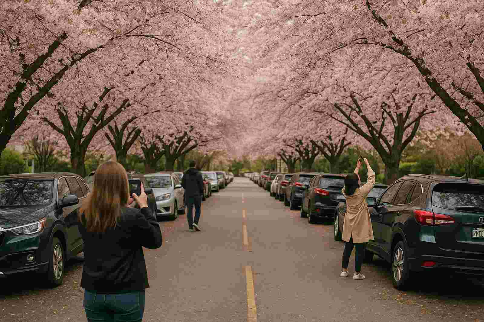 cherry blossom trees in spring directory | GPS: 49.397281, -122.620691