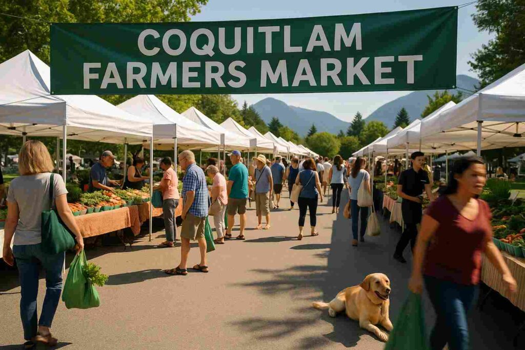 coquitlam farmers market local vendors and shoppers Coquitlam Local
