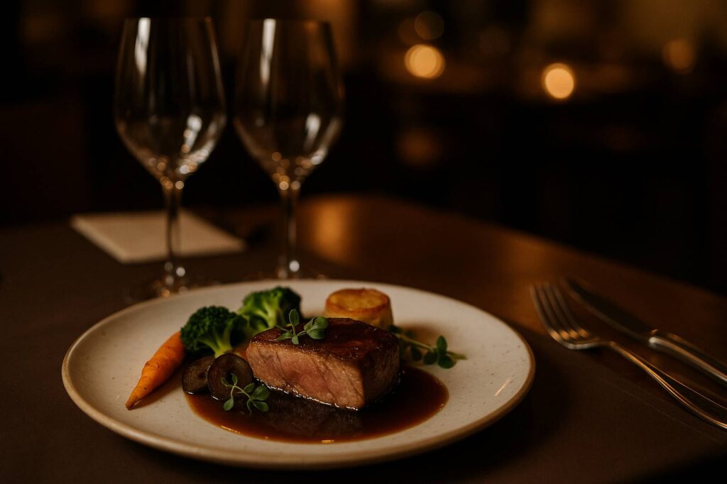 dinner plate with meat and vegetables coquitlam | GPS: 49.333528, -122.718424