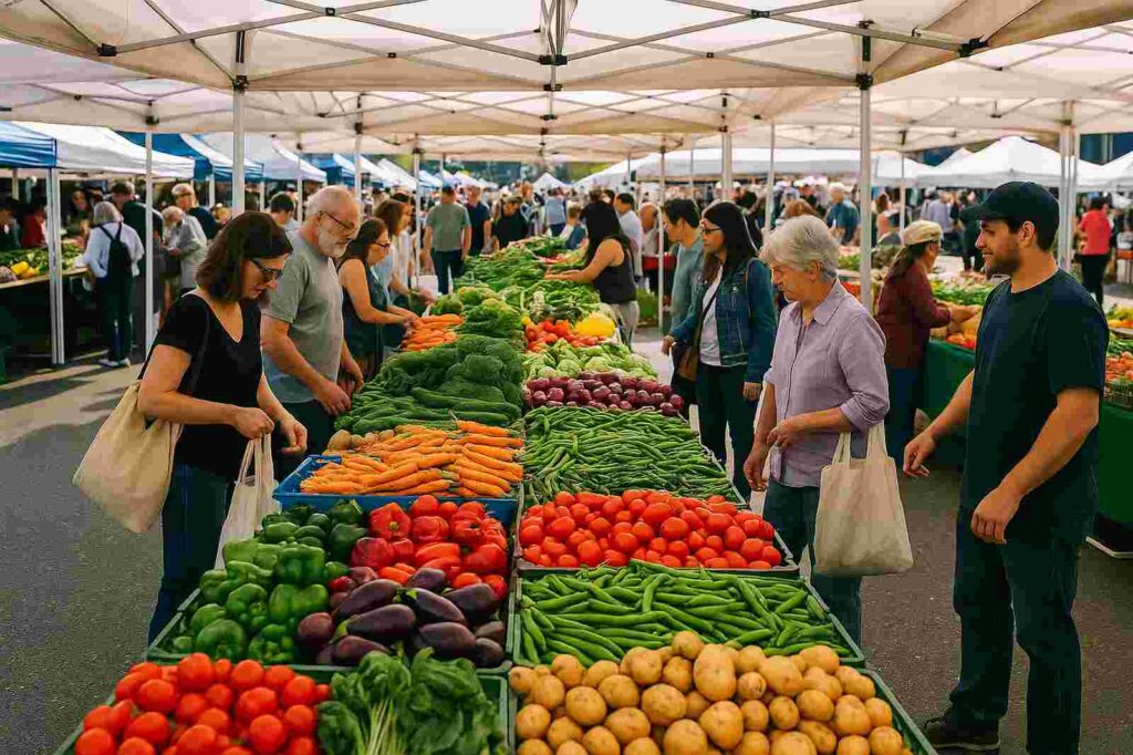 farmers market vegetables coquitlam 2023 autumn bustle | GPS: 49.363491, -122.672490