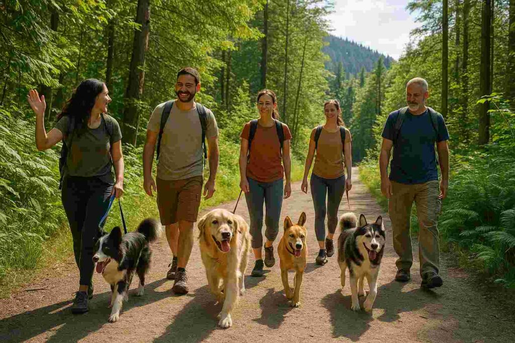 hiking with dogs in forest directory | GPS: 49.321939, -122.736190
