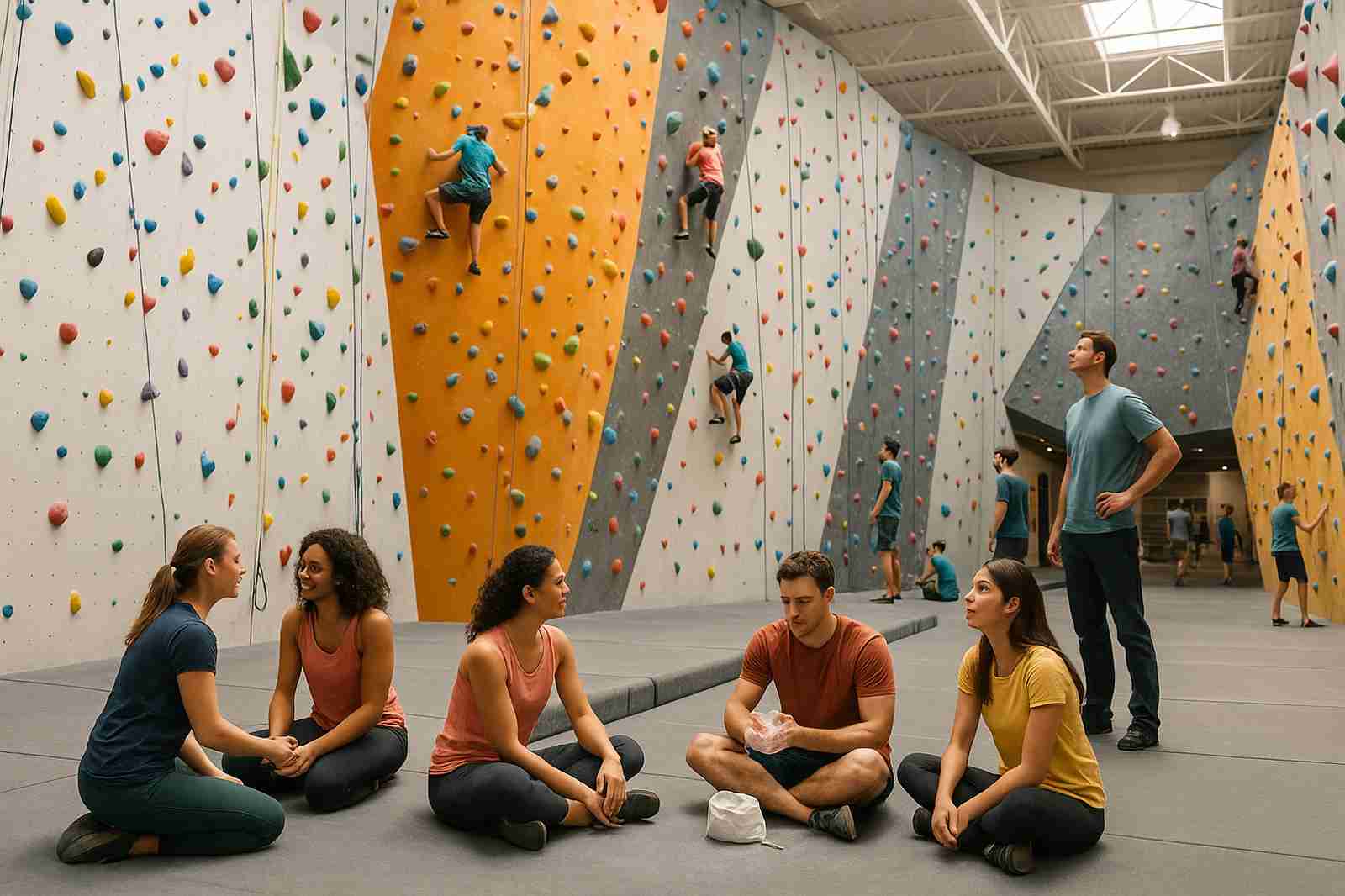 indoor climbing gym local people playing and hanging out | GPS: 49.318584, -122.741332