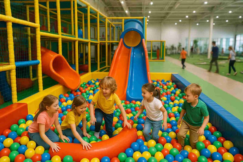 kids playing in ball pit local fun zone activity center | GPS: 49.392029, -122.628741