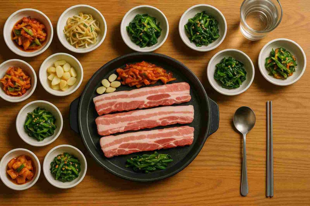 korean barbecue dinner with side dishes directory | GPS: 49.312824, -122.750163