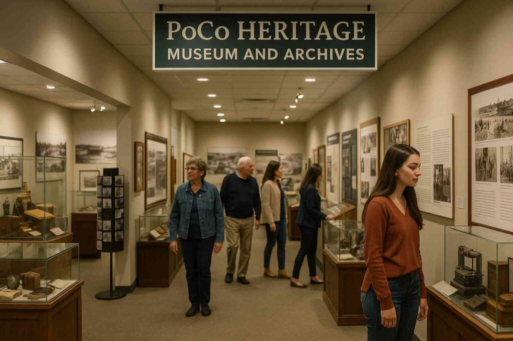 poCo heritage museum archives coquitlam people visiting | GPS: 49.369289, -122.663602