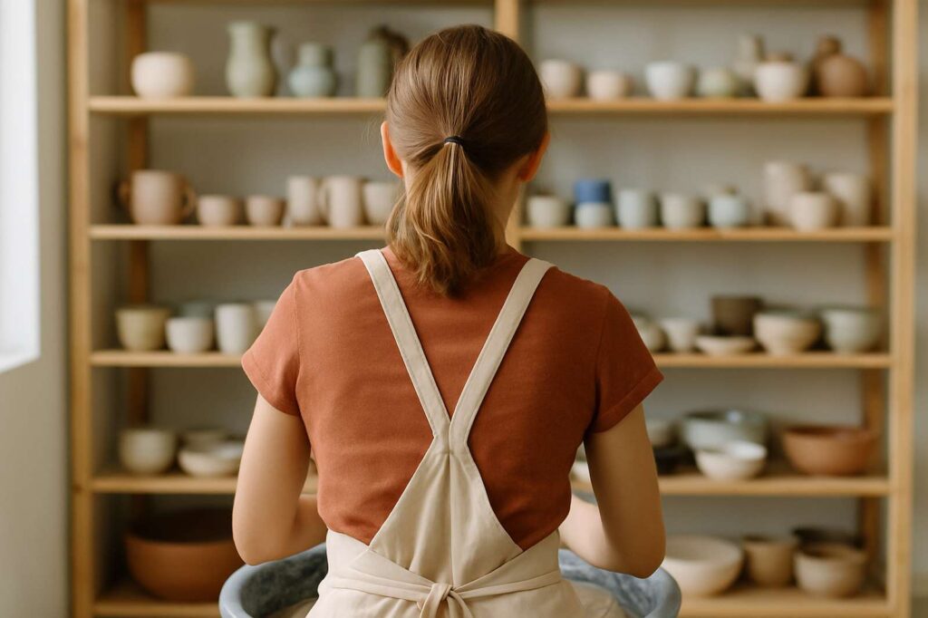 pottery studio coquitlam artist working on clay | GPS: 49.381097, -122.645500