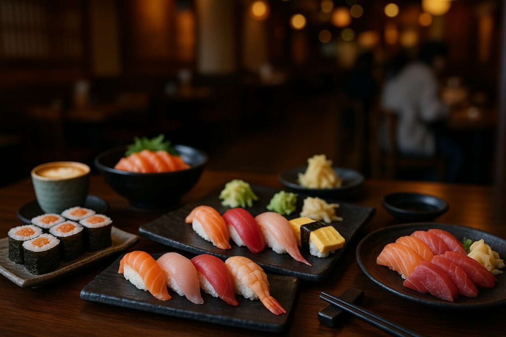 sushi platter coquitlam delicious fresh seafood experience | GPS: 49.312115, -122.751249