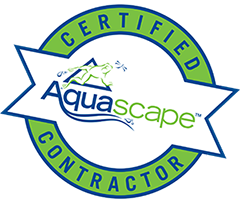 Aquascape Certified Contractor logo with a leaping frog, symbolizing water features in Coquitlam BC.