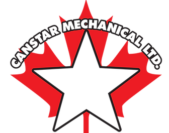 Canstar Mechanical LTD logo showing a black star over a red Canadian maple leaf, possibly a business based in Coquitlam BC.