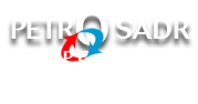 Logo for Petrosadr, a company name, with a stylized design featuring red and blue elements. Possibly based out of Coquitlam, BC.