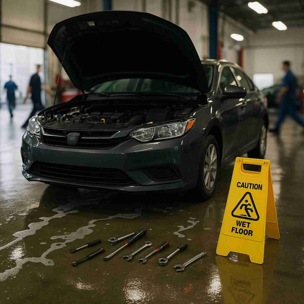 car repair coquitlam wet floor tools and wrench | GPS: 49.379407, -122.648091