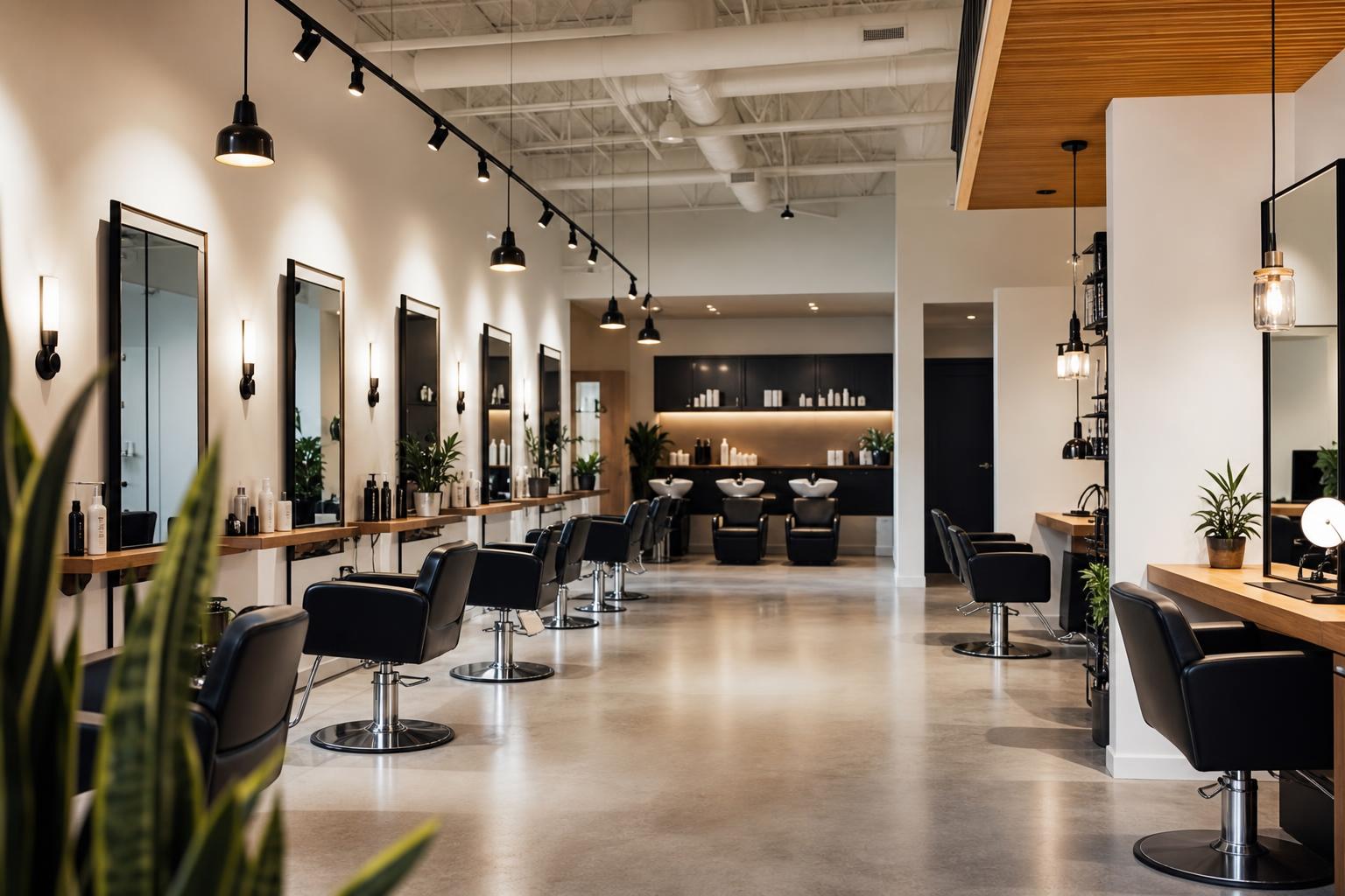 The Cutting Room in Coquitlam with classic salon chairs and bright mirrors