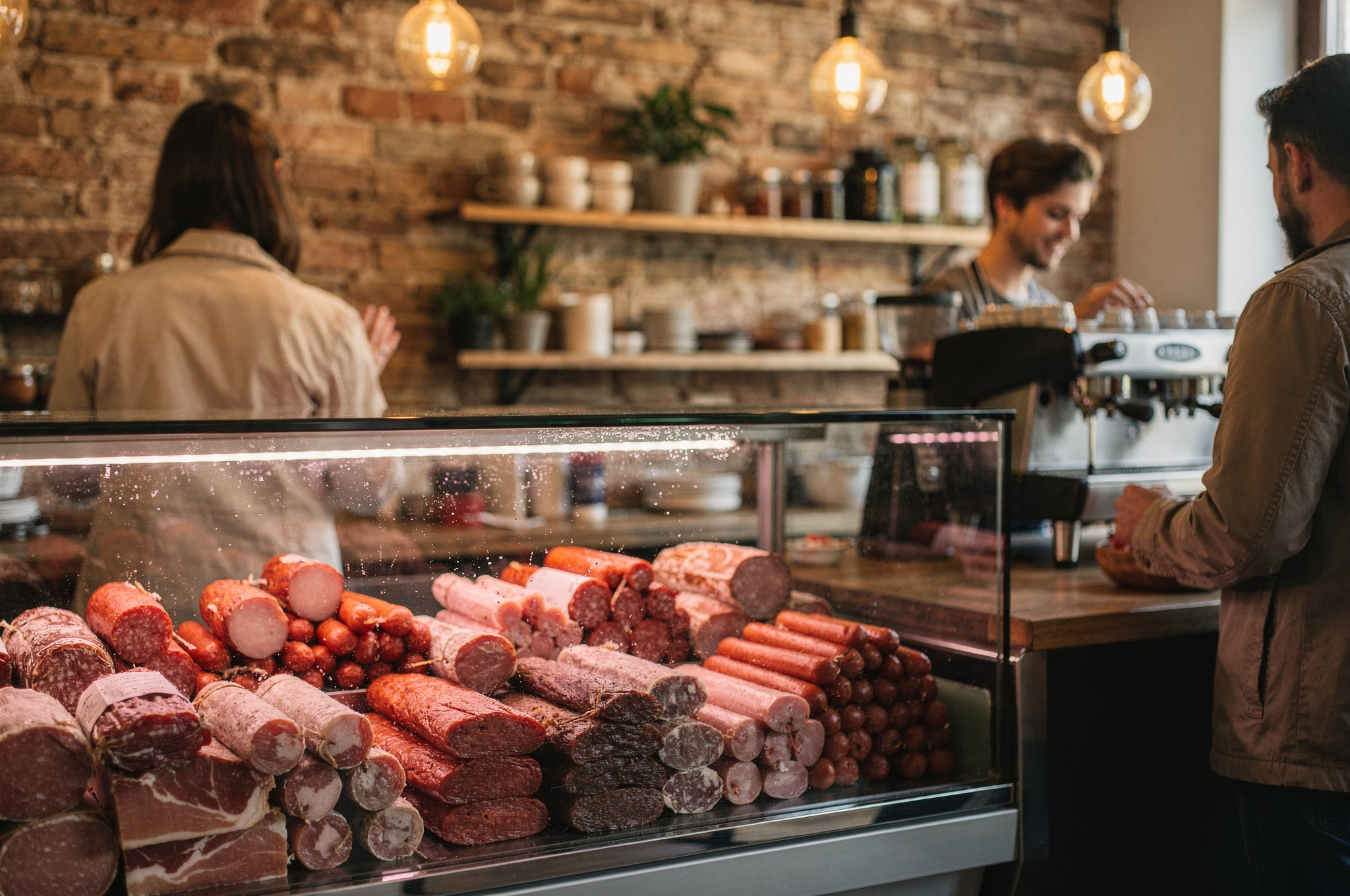 butcher shop counter and coffee bar interior dining directory | GPS: 49.311744, -122.751819