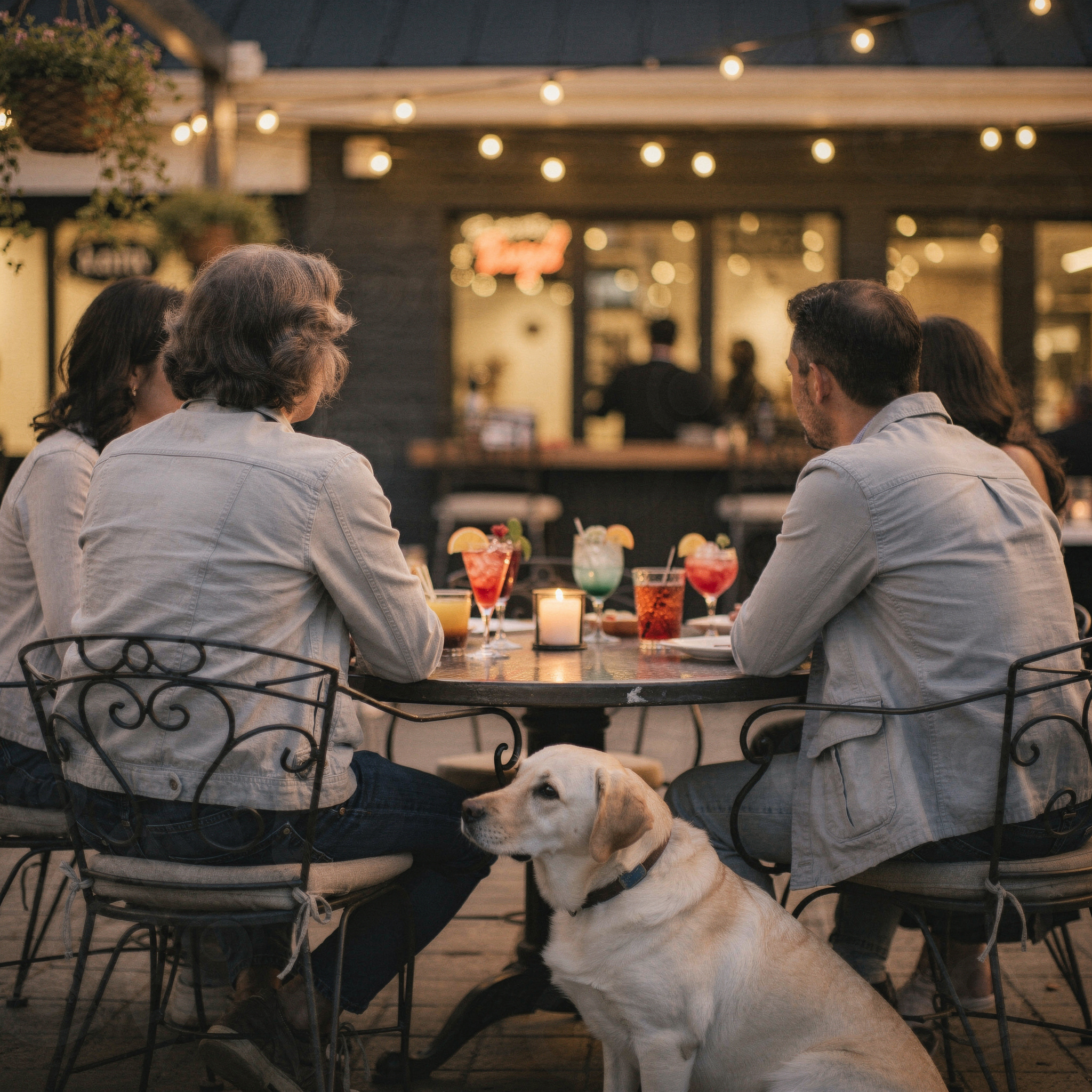 friends enjoying cocktails with dog in coquitlam v2 Where To Eat With Your Dog In Coquitlam BC friends enjoying cocktails with dog in coquitlam | GPS: 49.318235, -122.741868
