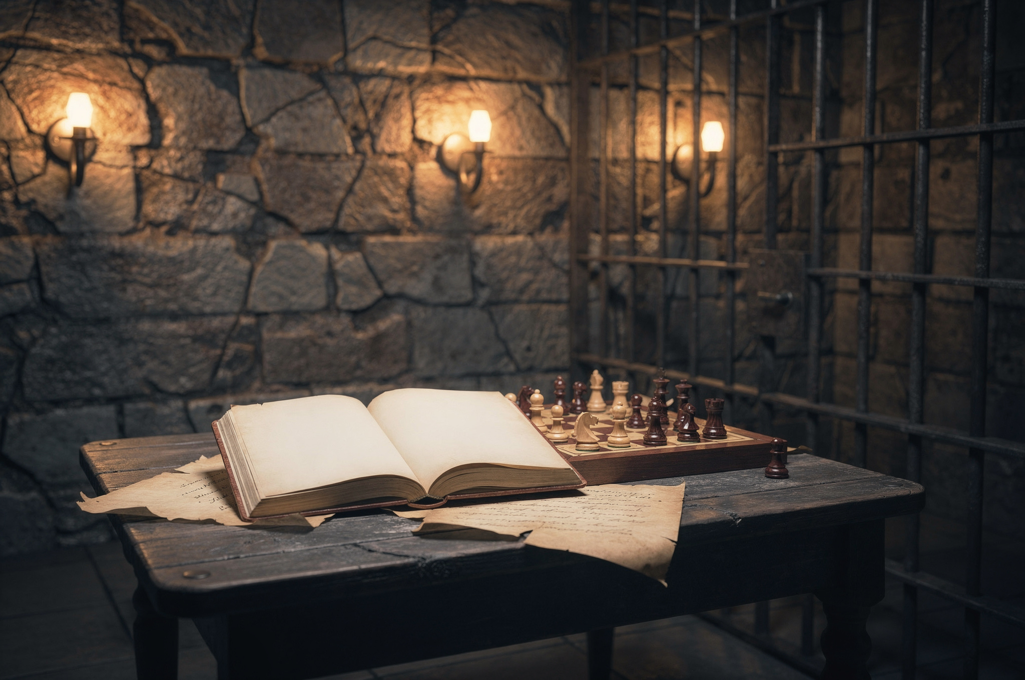 locked cell game directory v2 Coquitlam Date Night Ideas escape room game table with chess board and old book | GPS: 49.388556, -122.634067