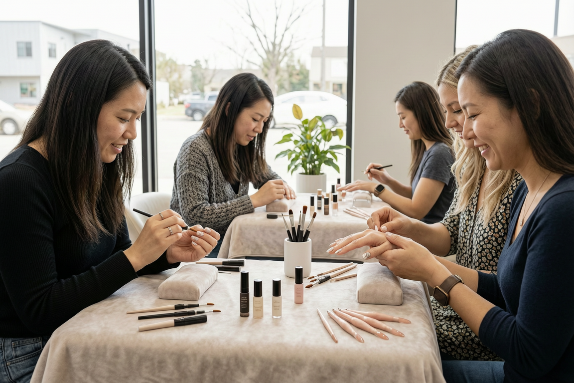 nail art session in coquitlam salon with friends | GPS: 49.305373, -122.761585 nail art session in coquitlam salon with friends | GPS: 49.305373, -122.761585