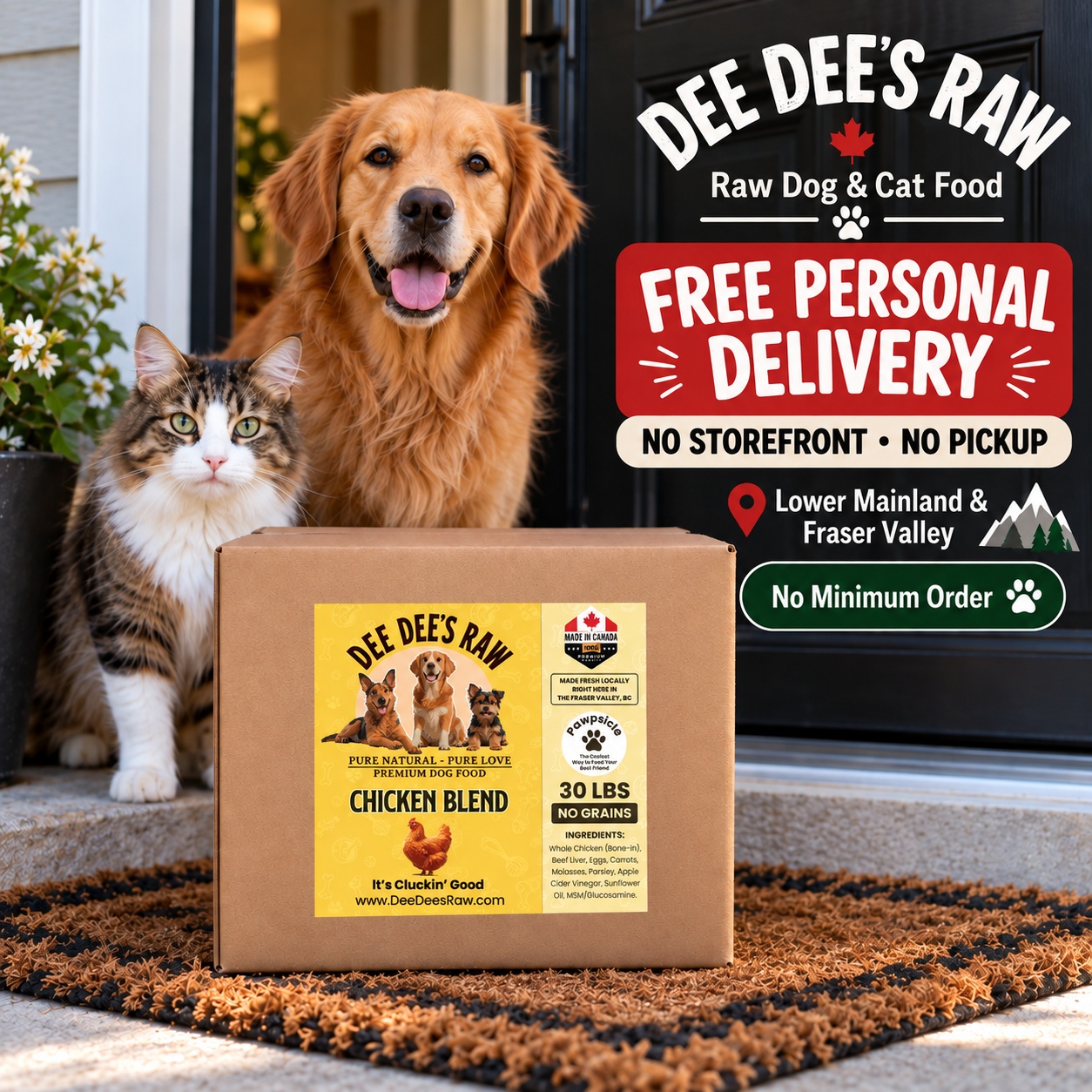Store Front Image Dog and Cat Dee Dee’s Raw — Premium Pet Food